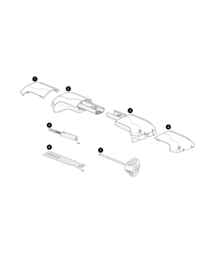 Thule Onderdelen WingBar Edge voetenset 7204 Thule Onderdelen WingBar Edge voetenset 7204