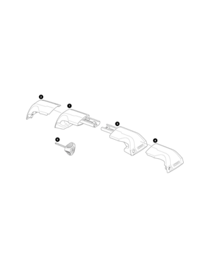 Thule Onderdelen WingBar Edge voetenset 7206 Thule Onderdelen WingBar Edge voetenset 7206