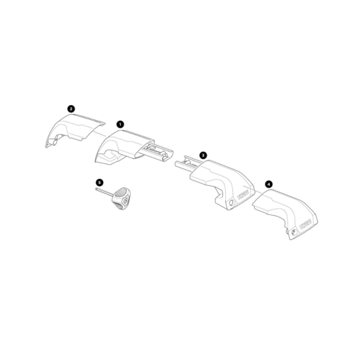 Thule Onderdelen Thule WingBar Edge voetenset 7206 Thule Onderdelen Thule WingBar Edge voetenset 7206