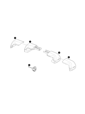 Thule Onderdelen WingBar Edge voetenset 7207 Thule Onderdelen WingBar Edge voetenset 7207