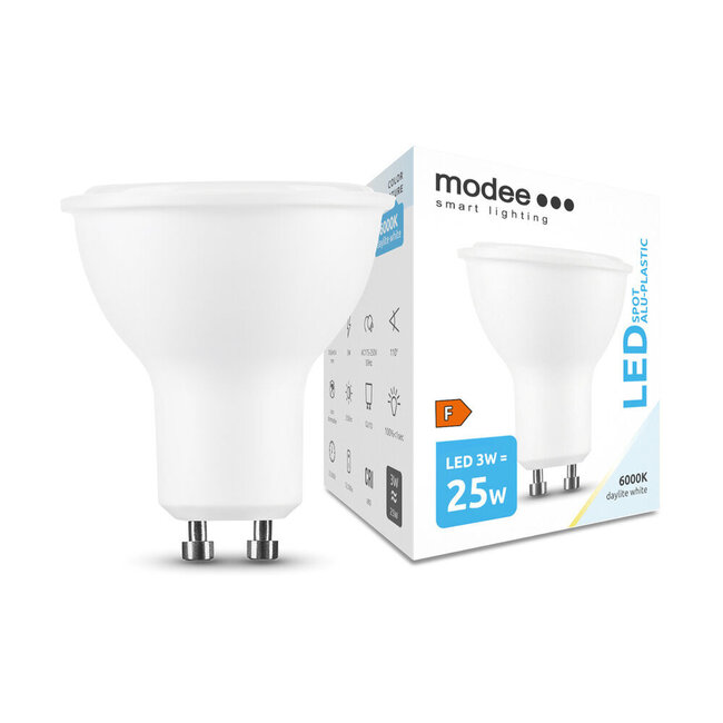 Modee Lighting LED Spot GU10 - 2,8W entspricht 25W - 6000K Tageslichtweiß