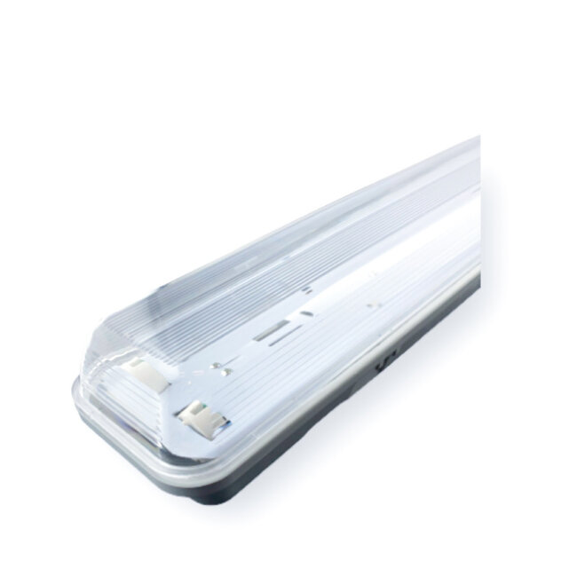Aigostar Wasserdichte LED-Leuchtstoffröhrenhalterung - 120cm - Doppelfassung - T8 / G13 - IP65 - Feuchtraum Halterung Wannenleuchte