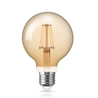 LCB Dimmbare E27 LED Lampe - XL Globe Fadenlampe - G125 - 4W 2200K Extra Warmweiß