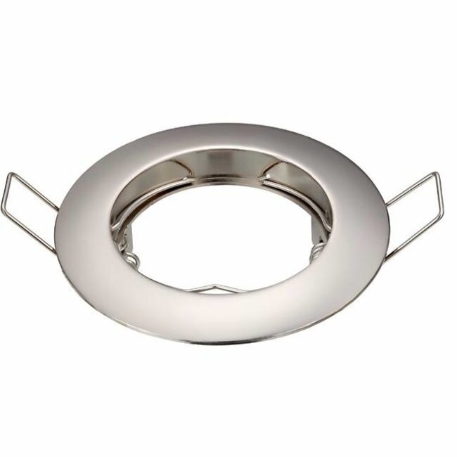 Aigostar Einbaurahmen - 60 mm - gebürsteter Stahl - rund - nicht schwenkbar - Außenmaß 77 mm - für LED Spots