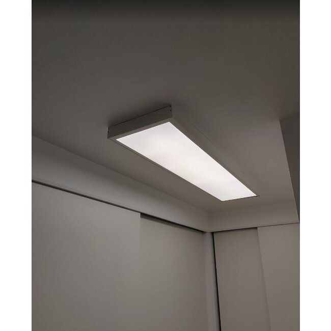 Aigostar Aufbaurahmen 120x30cm - Weiß - für LED Panels - inkl. Befestigungsmaterialien