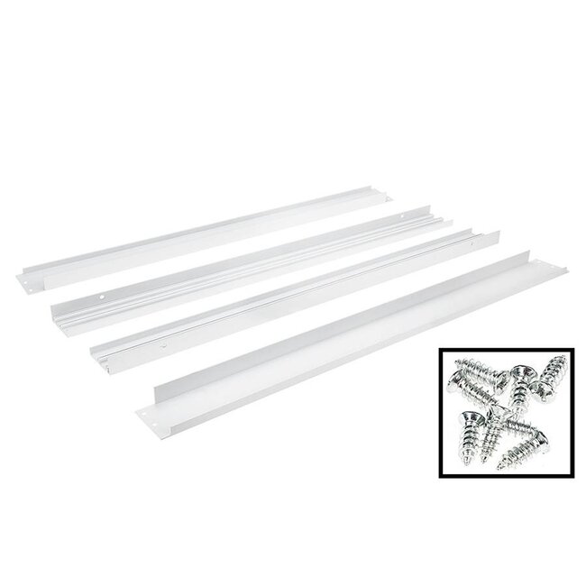 Aigostar Aufbaurahmen 60x60cm - Weiß - für LED Panel - inkl. Befestigungsmaterial