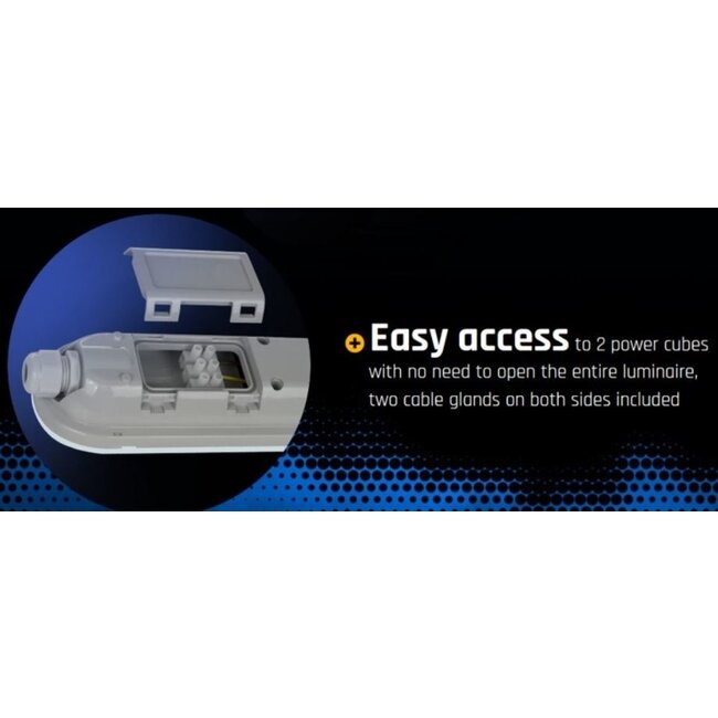 Spectrum LED - IP65 - Wannenleuchte - Unterbauleuchte 120cm - 38W - 171 Lumen P/Watt - 4000K - 840 - Neutralweiß - inkl. Durchgangsverdrahtung