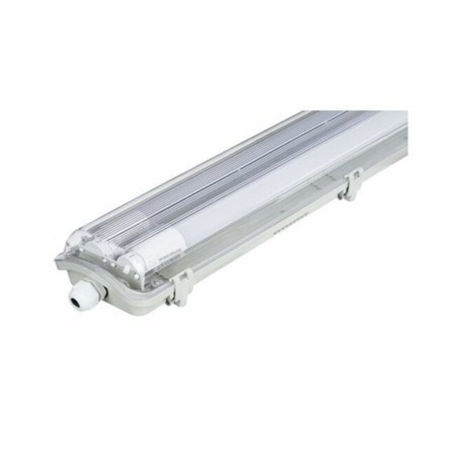 Spectrum LED T8 / G13 -  60cm - IP65 Wasserdichte Halterung - für Feuchtraum - Wannenleuchte - IK10