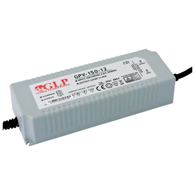 LED line GLP LED Netzteil Transformator - 12V 120W  - 10A - geeignet für 12V LED Beleuchtung - IP67 wasserdicht