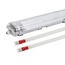 Komplettset - 120cm Doppelfassung - IP65 Feuchtraum - Wannenleuchte + 2 x 18W LED Leuchtstoffröhren - 6000K - 865 - Tageslichtweiß