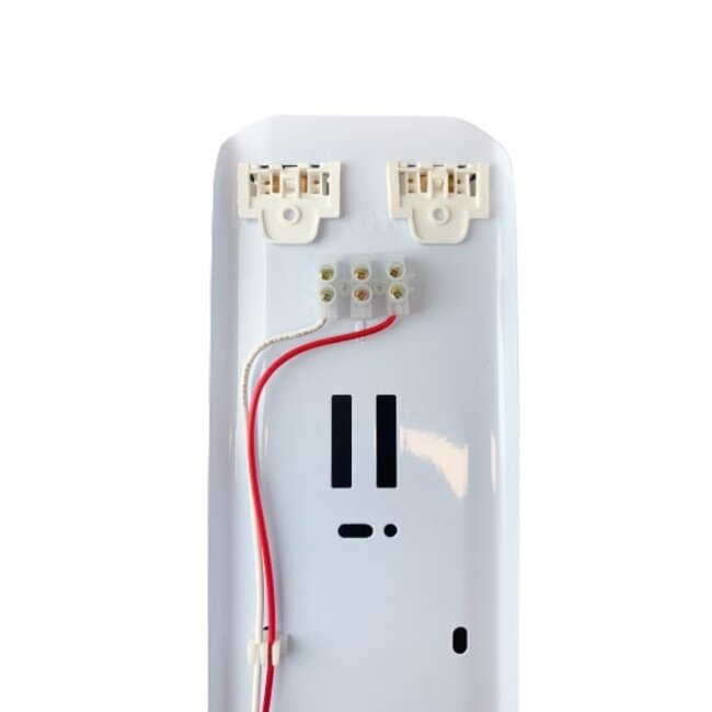 Komplettset - 150cm Doppelfassung - IP65 Feuchtraum -Wannenleuchte + 2 x 25W LED Leuchtstoffröhren 6000K - 865 - Tageslichtweiß