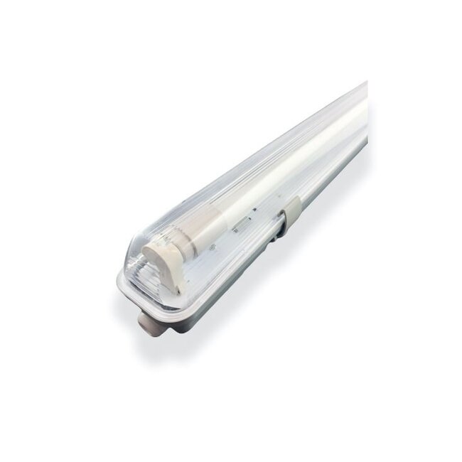 LED Leuchtstoffröhren Komplettset - 120cm Einzelfassung - IP65 Feuchtraum - Wannenleuchte - inkl. 18W LED Leuchtstoffröhre