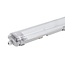 Set - 120cm Doppelfassung - IP65 Feuchtraum - Wannenleuchte + 2 x 18W LED Leuchtstoffröhren 3000K - 830 - Warmweiß - Komplett