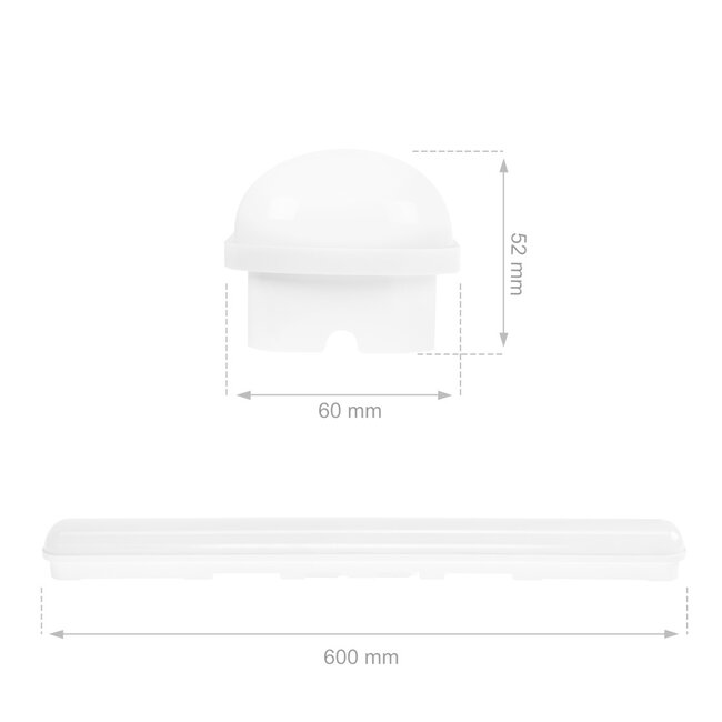 Wasserdichte LED - Unterbauleuchte Lichtleiste 60cm - 25W - 125Lm pro Watt - 4000K oder 6000K - inkl. Durchgangsverdrahtung