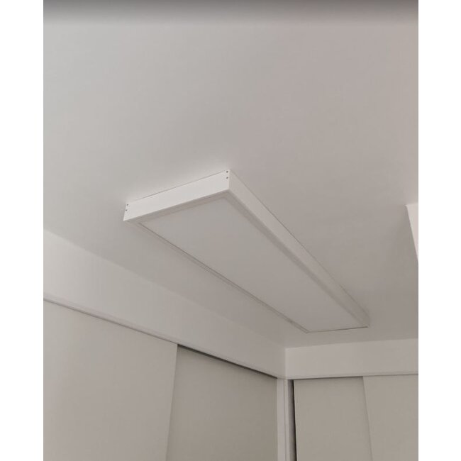 Decken Aufbaurahmen 120x30cm - Weiß - für LED Panel -  Schraublose Befestigung