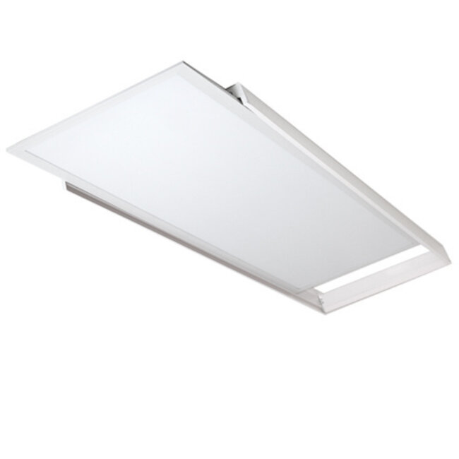 Decken Aufbaurahmen 120x30cm - Weiß - für LED Panel -  Schraublose Befestigung