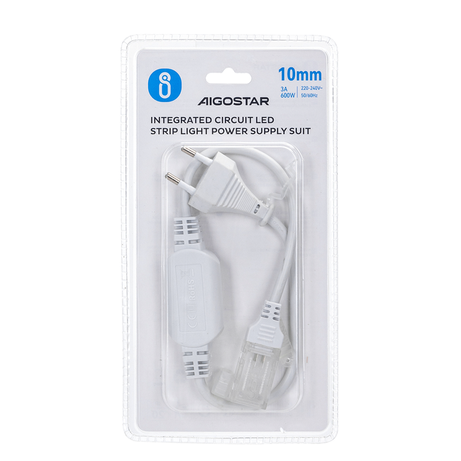 LED Leuchtband V2 - Anschlusskabel 230V EU Stecker- 10mm