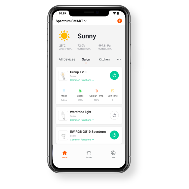 WLAN LED Lampe Kerzenform - E14 5W - 2700K-6500K - Bedienung über App