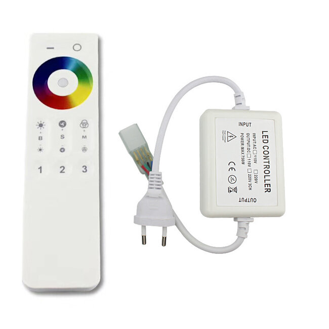 LED RGB Leuchtband V1 flach - 50 Meter - Fernbedienung optional - funktioniert direkt mit 230V