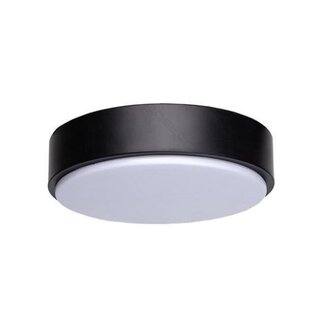 LED schwarze Deckenleuchte rund- 12W - 3000k Warmweiß  - 230x50mm