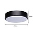 LED schwarze Deckenleuchte rund- 12W entspricht 60W - 3000k Warmweiß  - 230x50mm