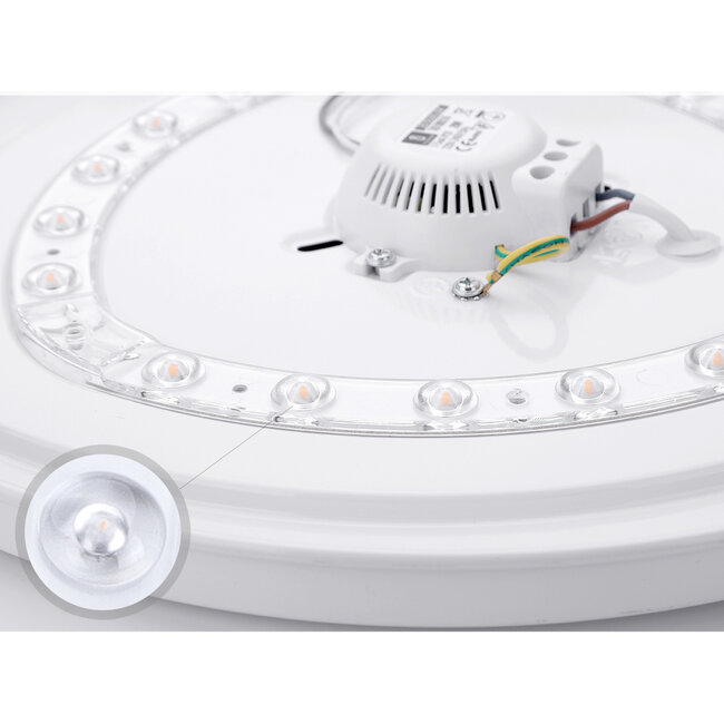 LED weiße Deckenleuchte rund- 12W entspricht 60W - 4000K Neutralweiß  - 255x55mm