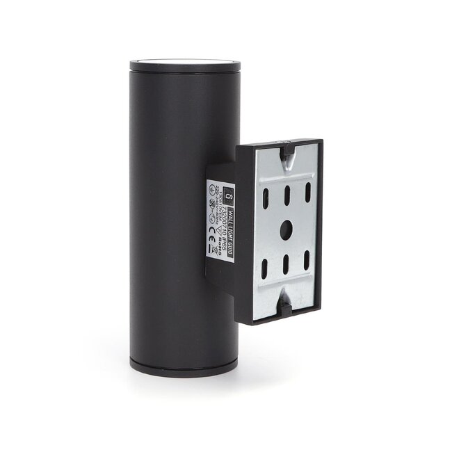 Wandleuchte Up & Down Light rund Schwarz - IP65 Außenbereich - GU10 Fassung
