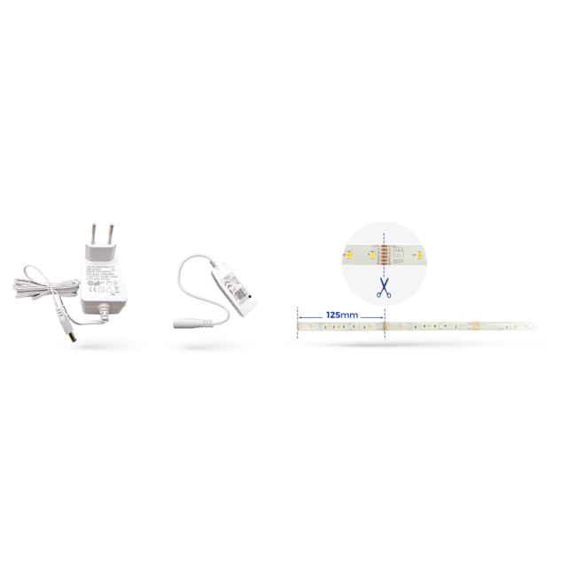 WLAN LED Leuchtband - 5m 17W - RGB+CCT alle Lichtfarben - per App steuerbar