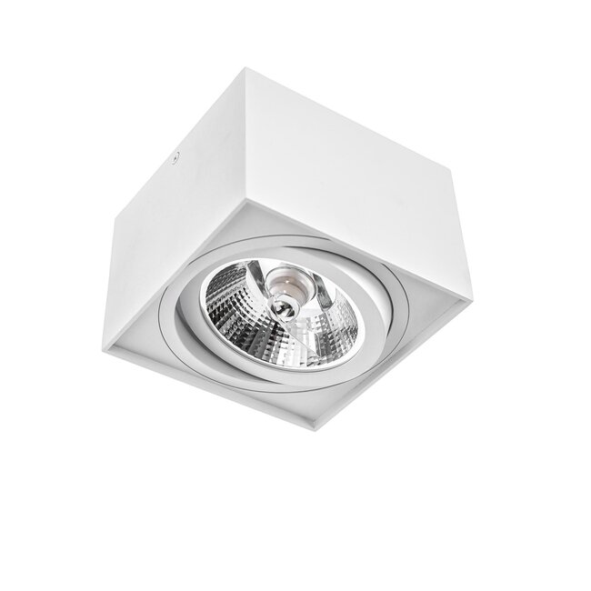 LED Deckenspot - AR111 230V - matt Weiß viereckig - exkl. LED Spot