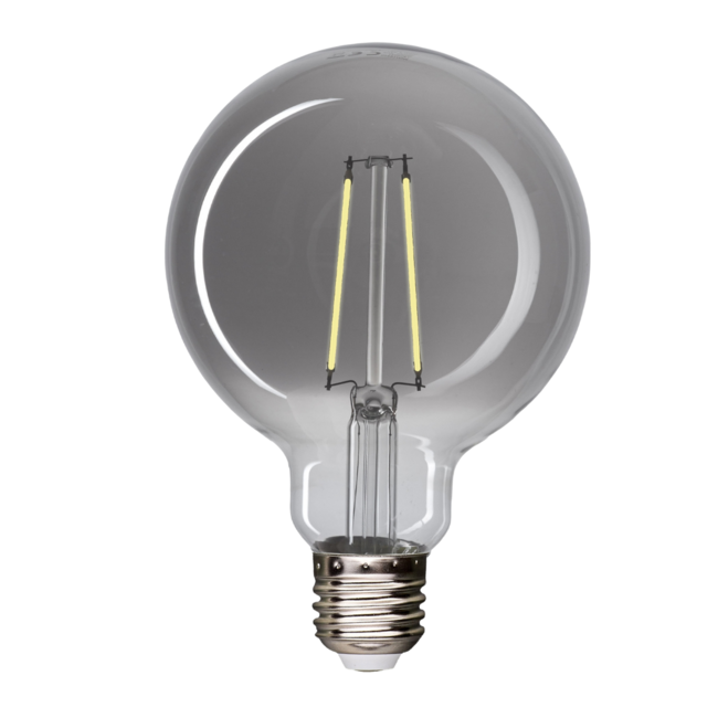 LED Fadenlampe Smoked glass E27 - G125 - 4,5W - 4000K Neutralweiß - XL Glaskolben