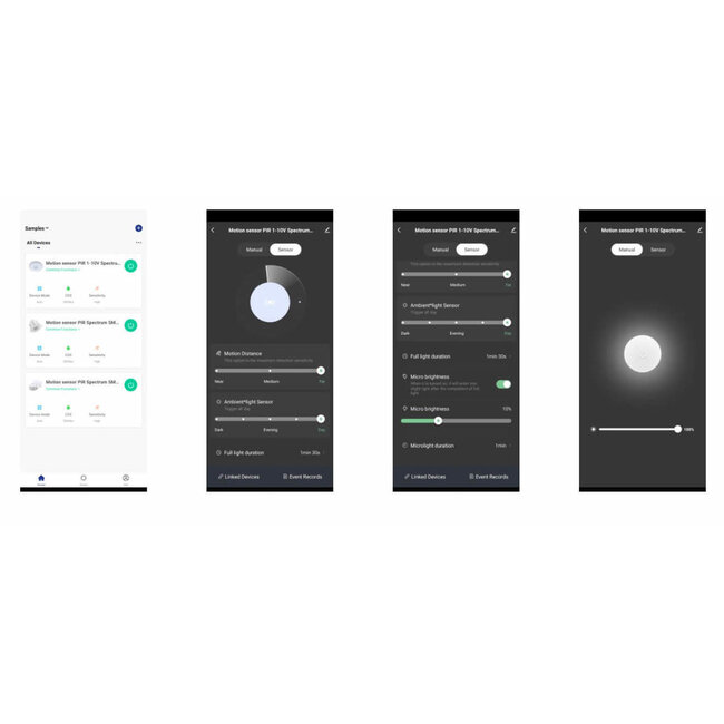 WLAN Smarter PIR Einbau Bewegungssensor dimmbar - IP20 2000W 8m