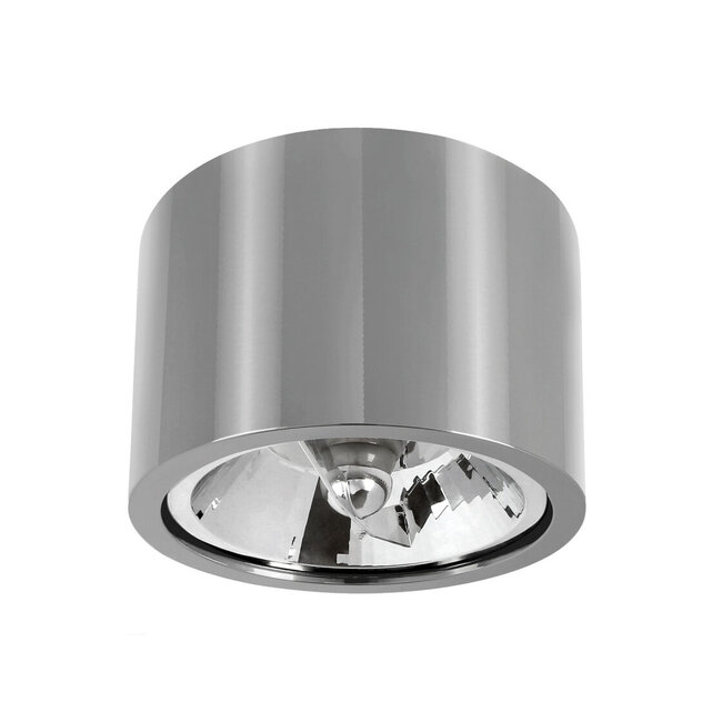 WLAN LED AR111 Deckenspot Silber Metall rund IP20 - mit GU10/AR111 Fassung - CCT (3000K-6500K) - per App steuerbar