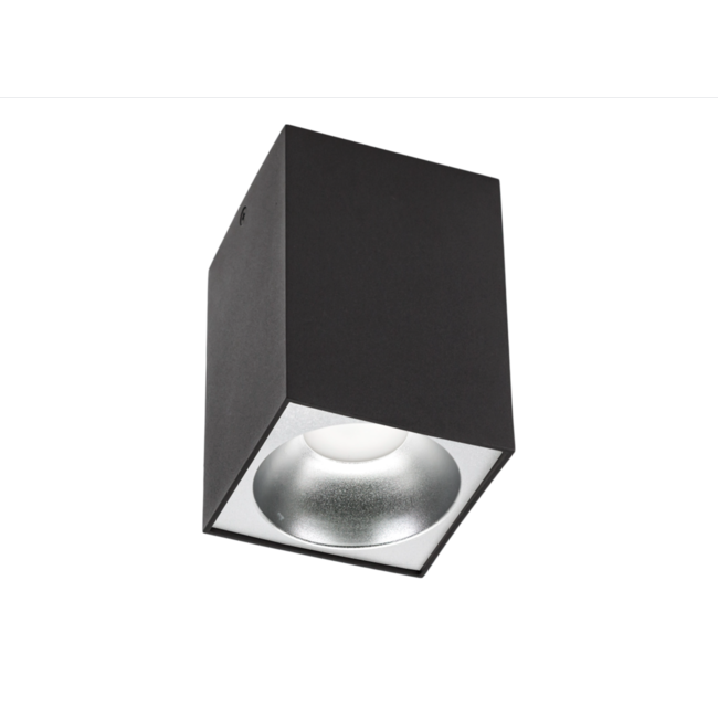 LED Deckenspot - Würfel Mattschwarz 95x95x138 mm - exkl. LED Spot