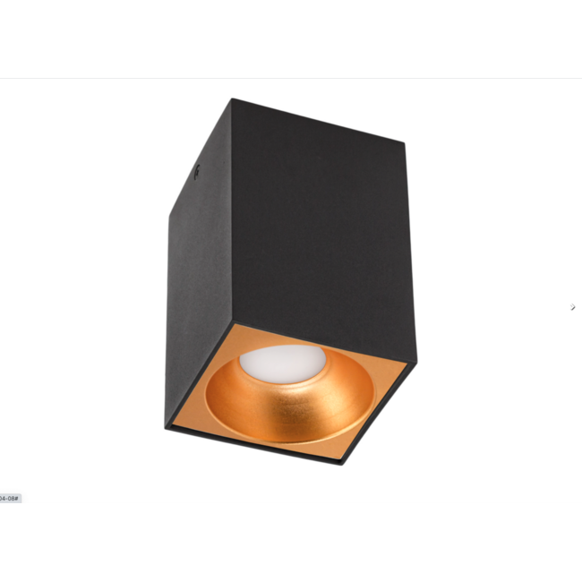 LED Deckenspot - Würfel Mattschwarz 95x95x138 mm - LED Spot optional