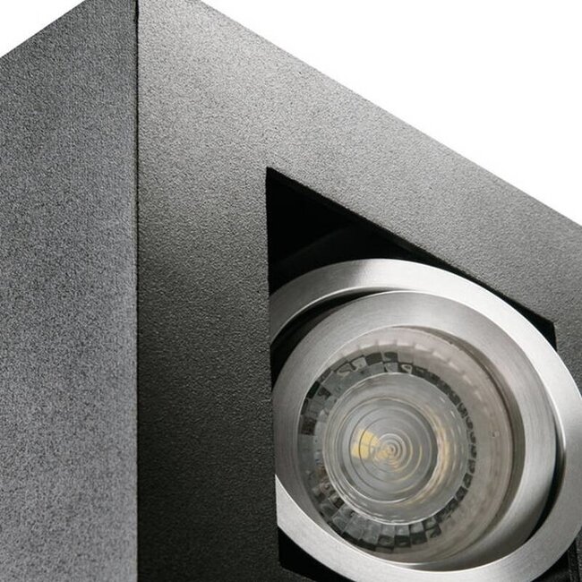 LED GU10 Deckenspot Armatur Schwarz - für 1 LED GU10 Spot