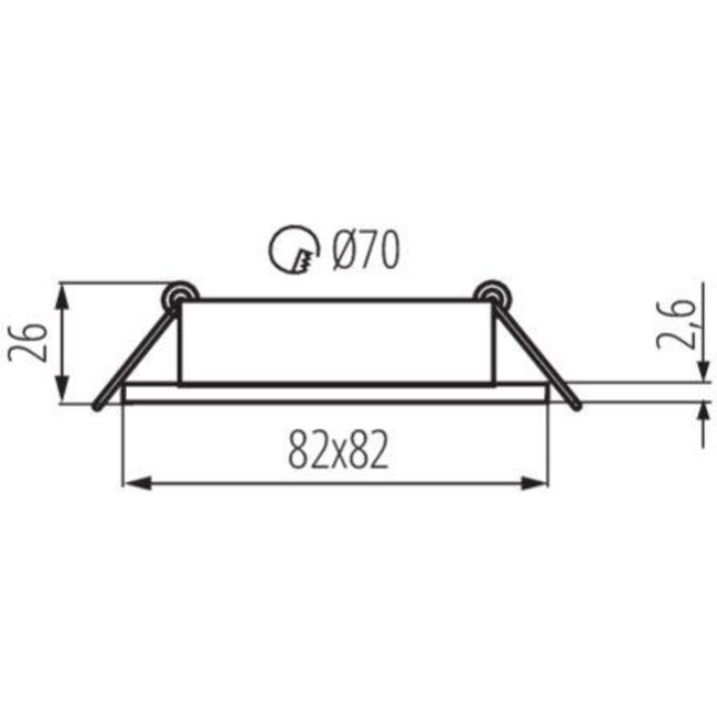 LED Strahler Einbaurahmen Premium Mattschwarz - Sägegröße 70-74mm Außengröße 82x82mm