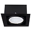 LED AR111Strahler Einbaurahmen Schwarz viereckig - für 1 LED AR111 Spot