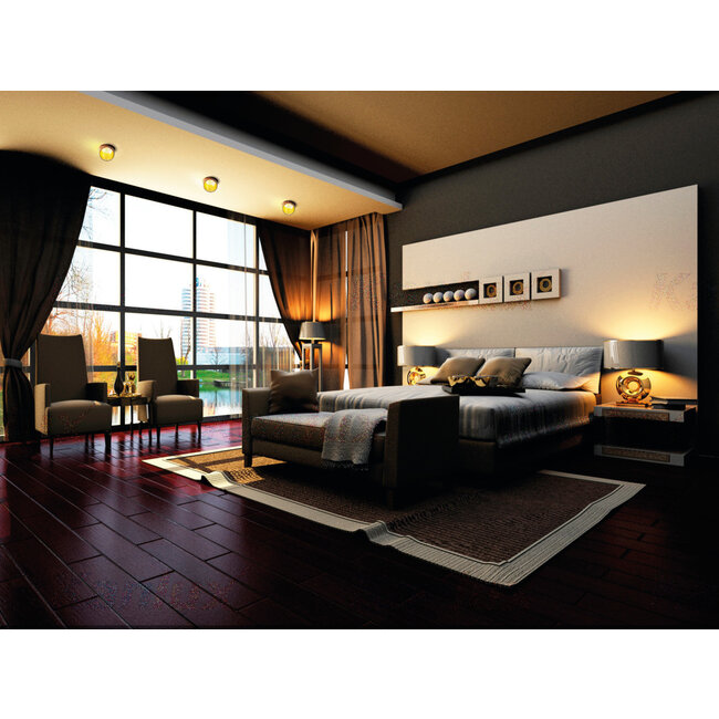 LED GU10 Strahler Einbaurahmen für 1 LED Spot Schwarz Gold rund - exkl. LED Spot