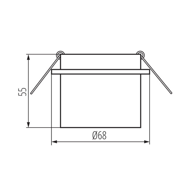 LED GU10 Strahler Einbaurahmen Schwarz Gold rund - für 1 LED GU10 Spot