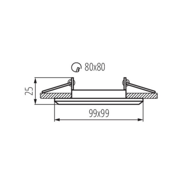 LED GU10 Strahler Einbaurahmen weiß viereckig - für 1 LED GU10 Spot