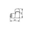 LED Lichtschlauch 2 Pin Verbindungsstecker - IP44 -Eckverbindung L-Stück