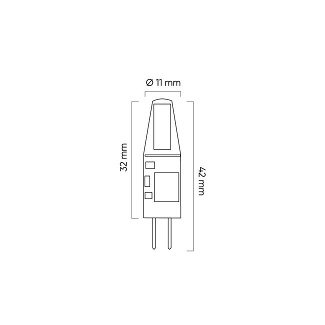 LED G4 - 1.5W entspricht 15W - 6000K Tageslichtweiß - 42x11mm