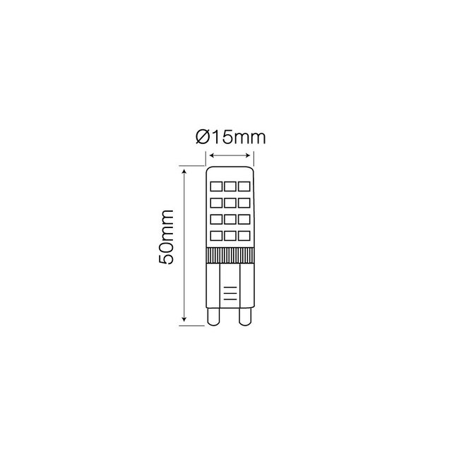 LED G9 - 4W entspricht 35W - 2700K Warmweiß - 15x50 mm
