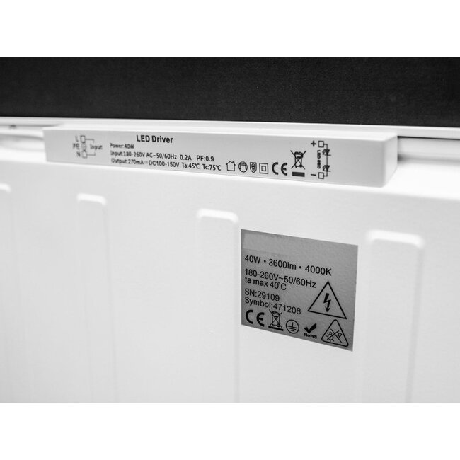 LED Panel 60x60cm Backlit - 40W 3600Lm - 4000K 840 - flimmerfrei - 3 Jahre Garantie