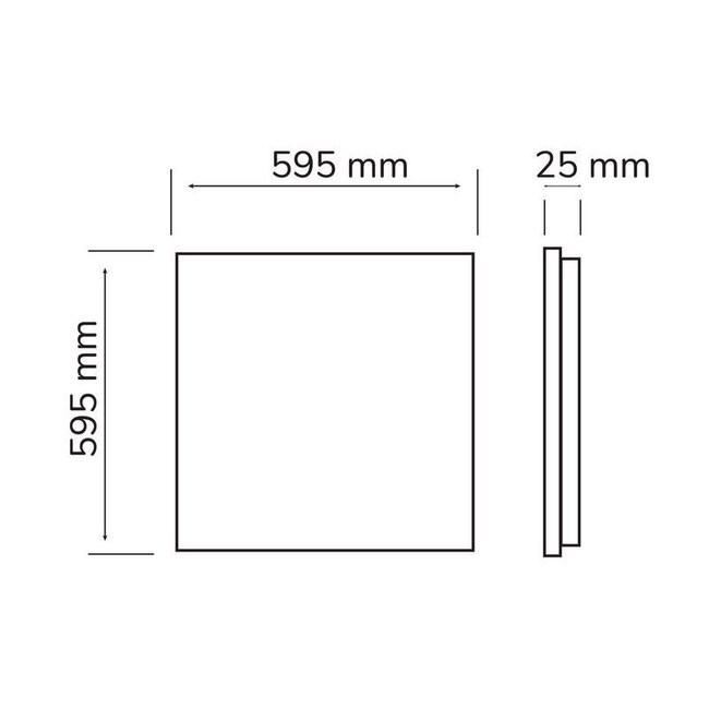 LED Panel 60x60cm Backlit - 40W 3600Lm - 4000K 840 - flimmerfrei - 3 Jahre Garantie