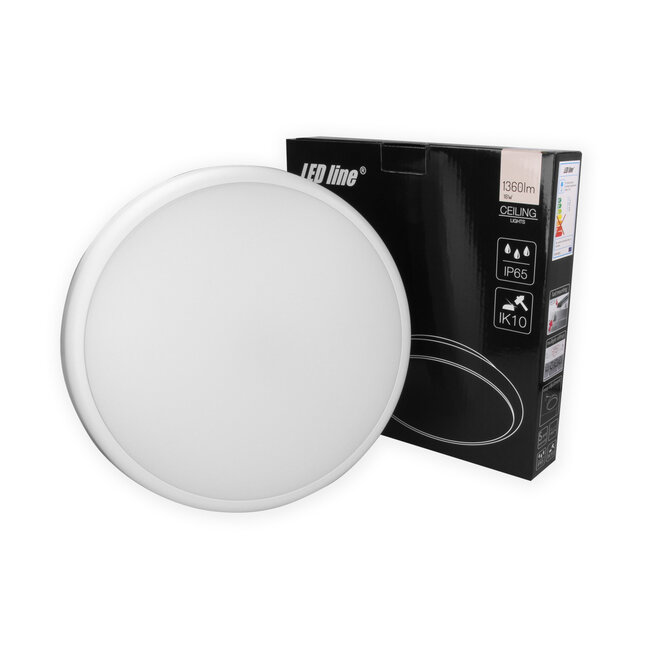 LED Deckenleuchte  Lunar - mit Sensor- IP65 wasserdicht - 16W entspricht 130W - Neutralweiß 4000K