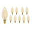 Vorteilspack 10 Stück - LED Fadenlampen - E14 Sockel C35 - 2W entspricht 25W - 2500K extra Warmweiß