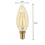 Vorteilspack 10 Stück - LED Fadenlampen - E14 Sockel C35 - 2W entspricht 25W - 2500K extra Warmweiß