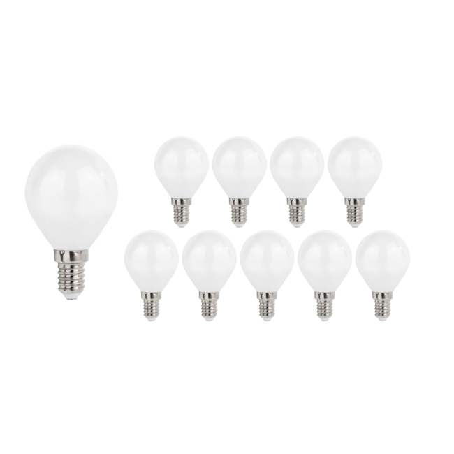 Vorteilspack 10 Stück - E14 LED Lampen - Typ G45 - 6W entspricht 50W - Lichtfarbe optional