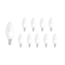 Vorteilspack 10 Stück - E14 LED Kerzenlampe - Typ C37 - 6W entspricht 50W - 3000K Warmweiß